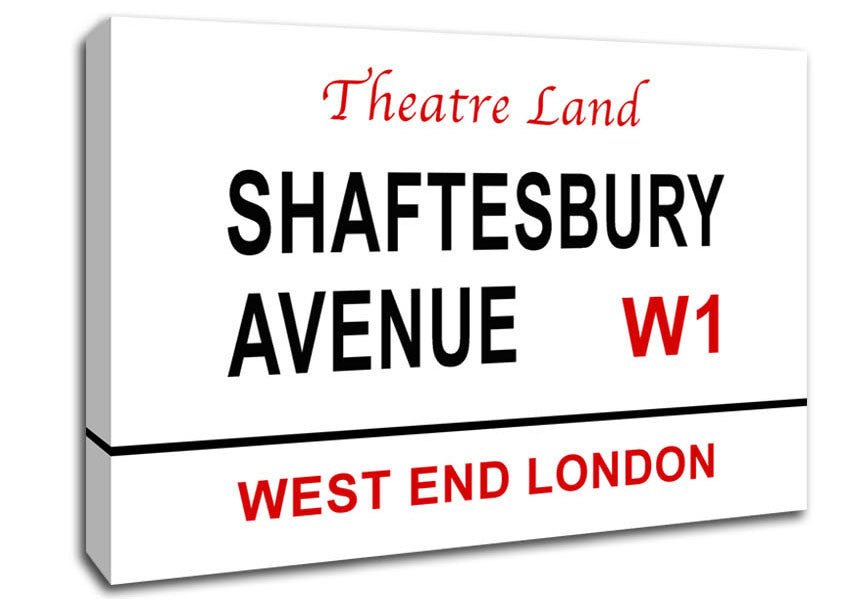 Shaftesbury Avenue Signs Canvas Wall Art - Zestio