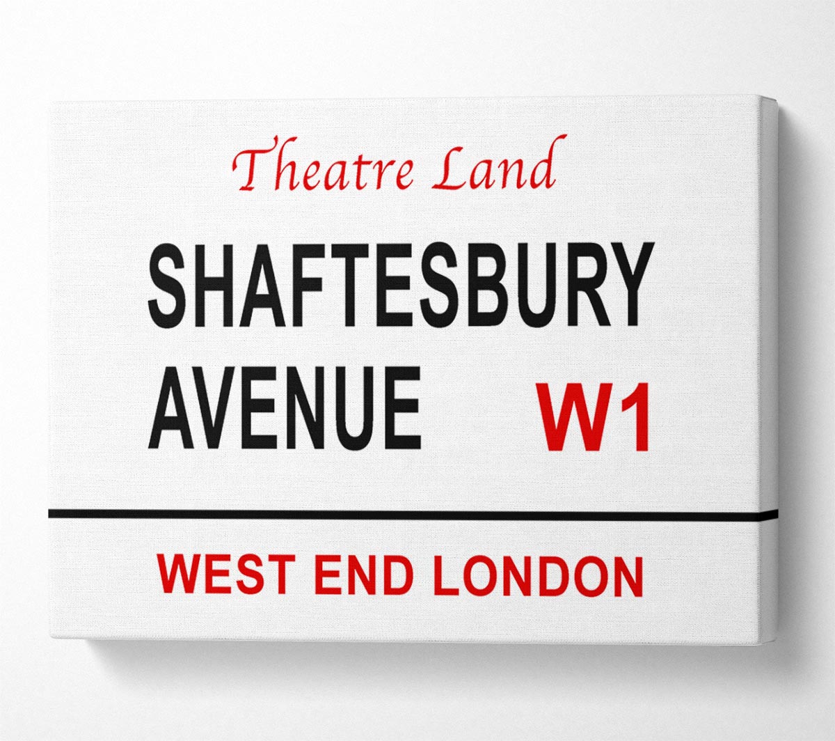Shaftesbury Avenue Signs Canvas Wall Art - Zestio