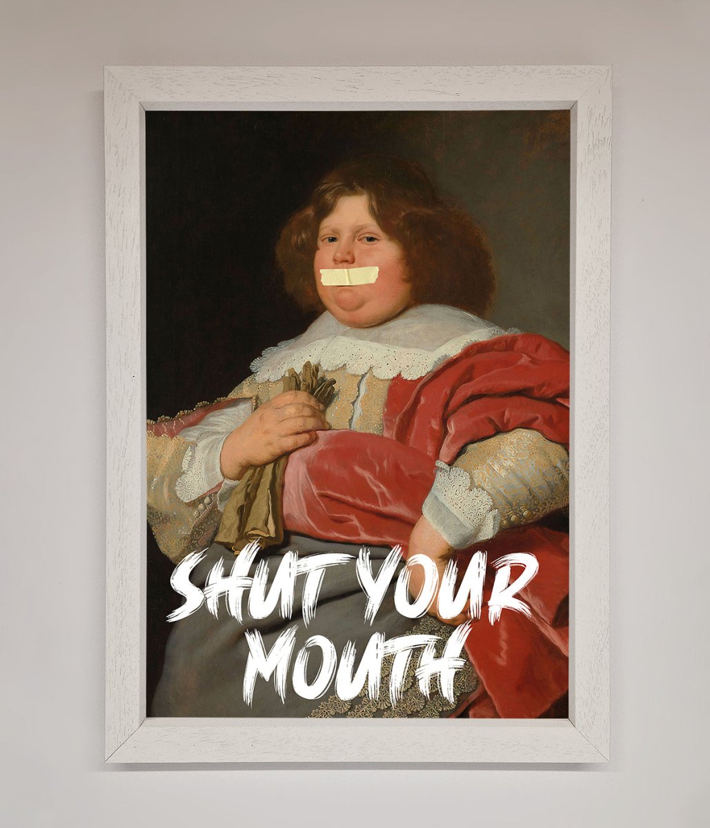 Shut Your Mouth Framed Print - Zestio