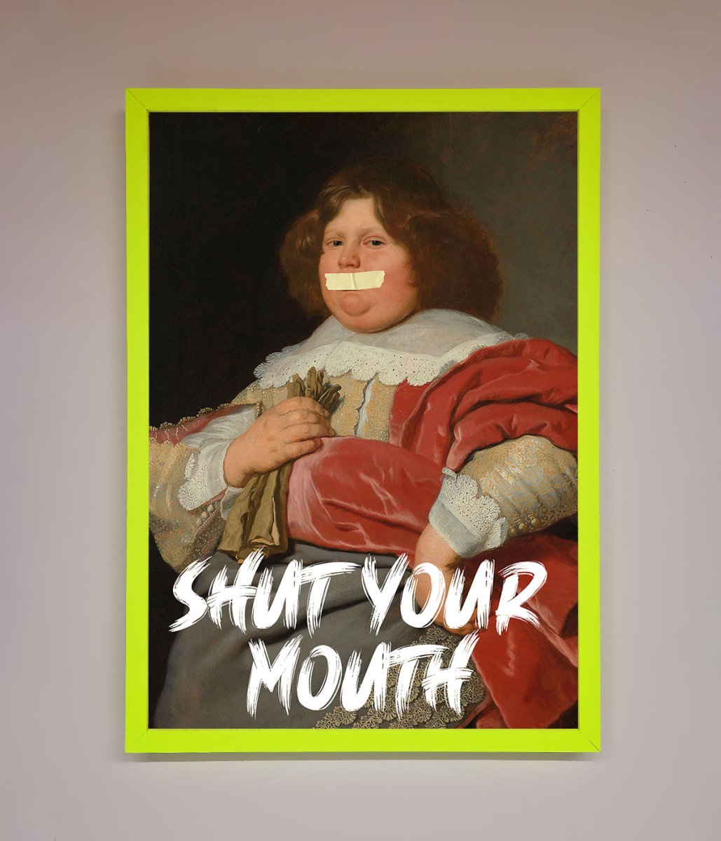 Shut Your Mouth Framed Print - Zestio