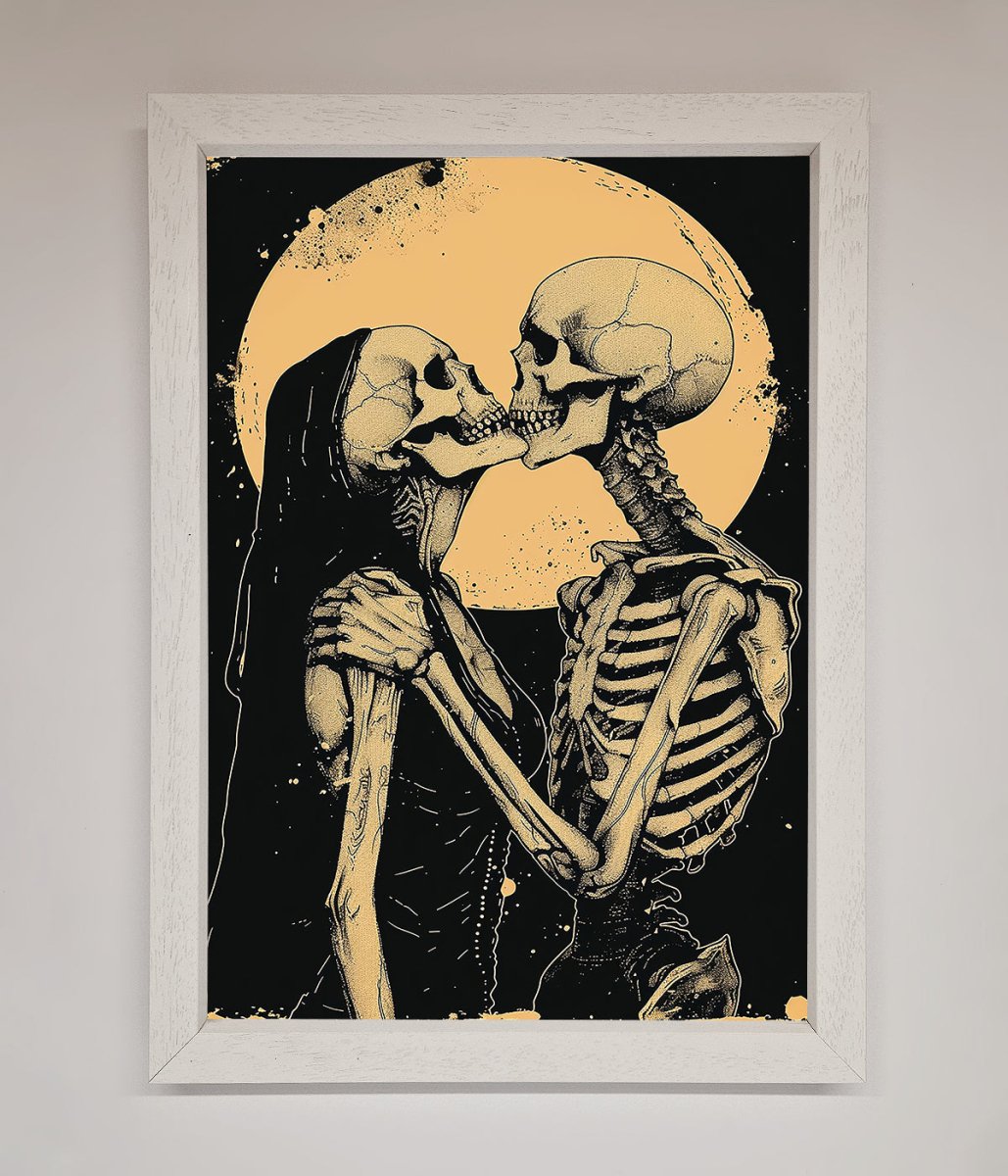 Skeleton Embrace Framed Poster - Zestio