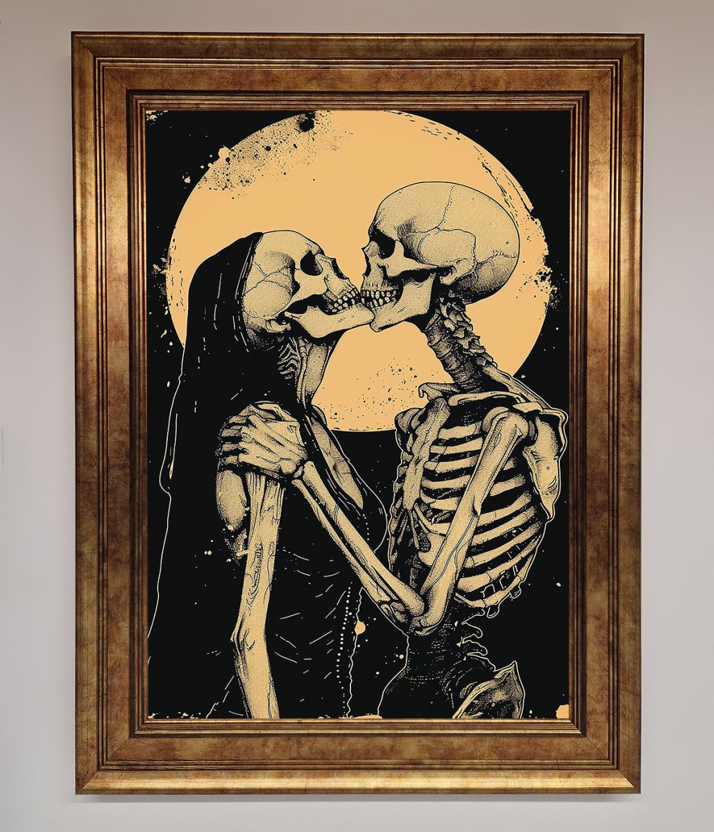 Skeleton Embrace Framed Poster - Zestio
