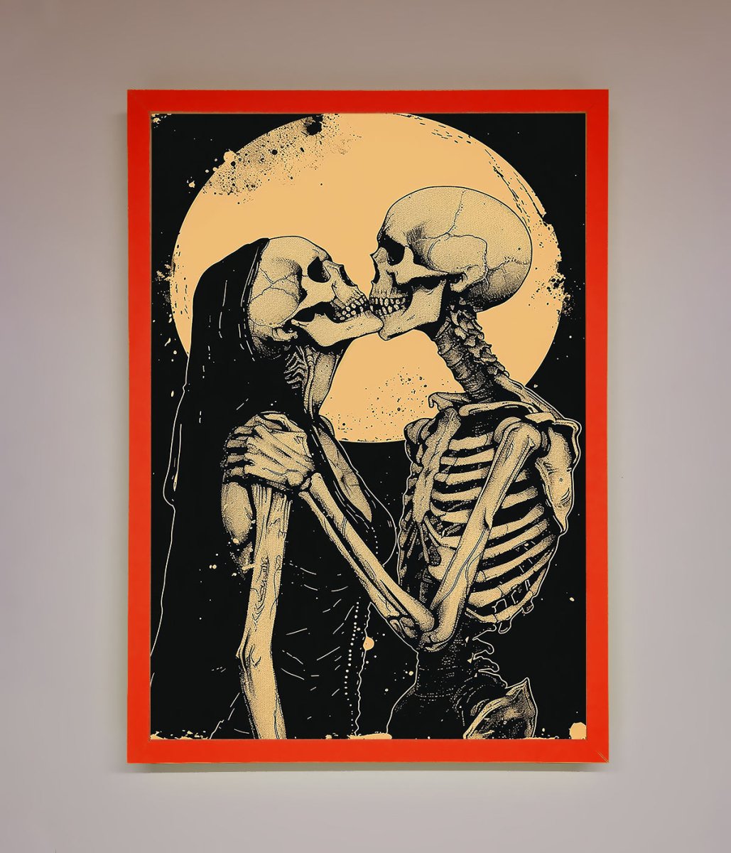Skeleton Embrace Framed Poster - Zestio