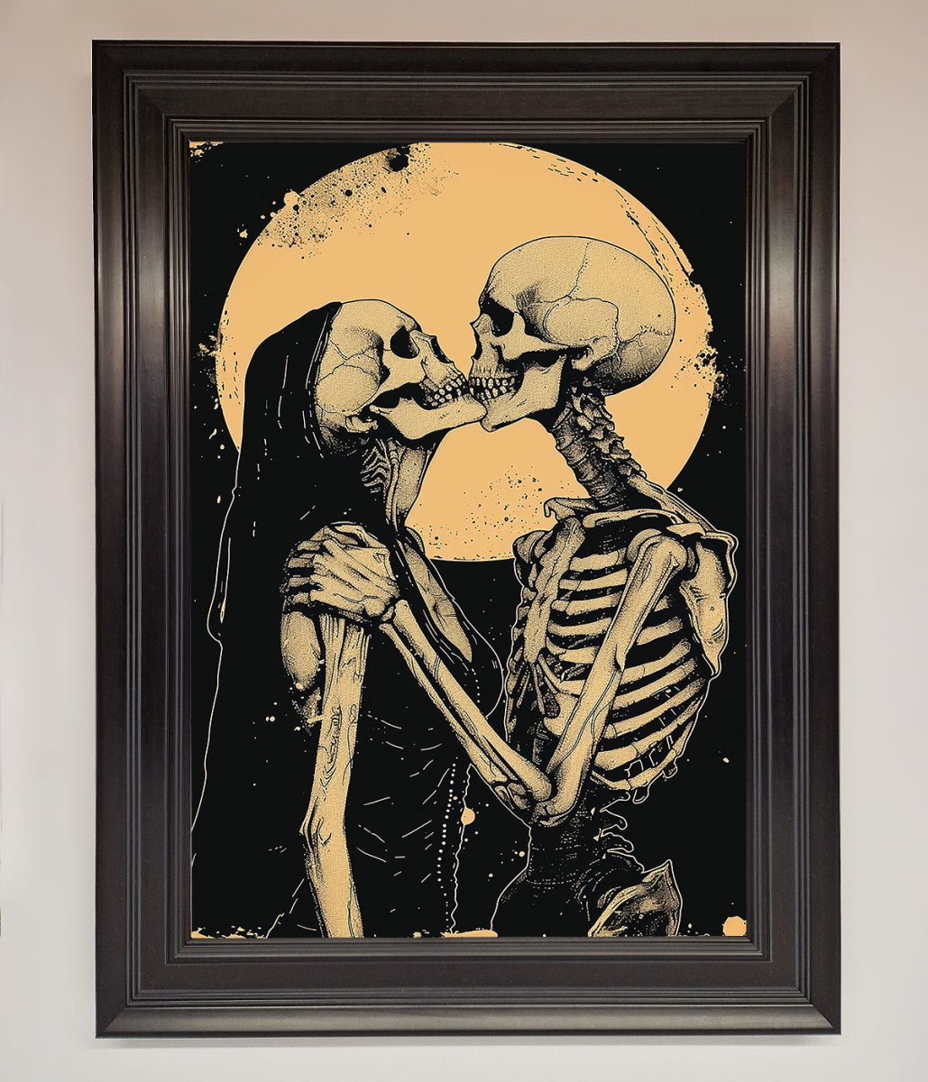 Skeleton Embrace Framed Poster - Zestio