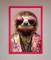 Sloth With Sunglasses Framed Poster - Zestio