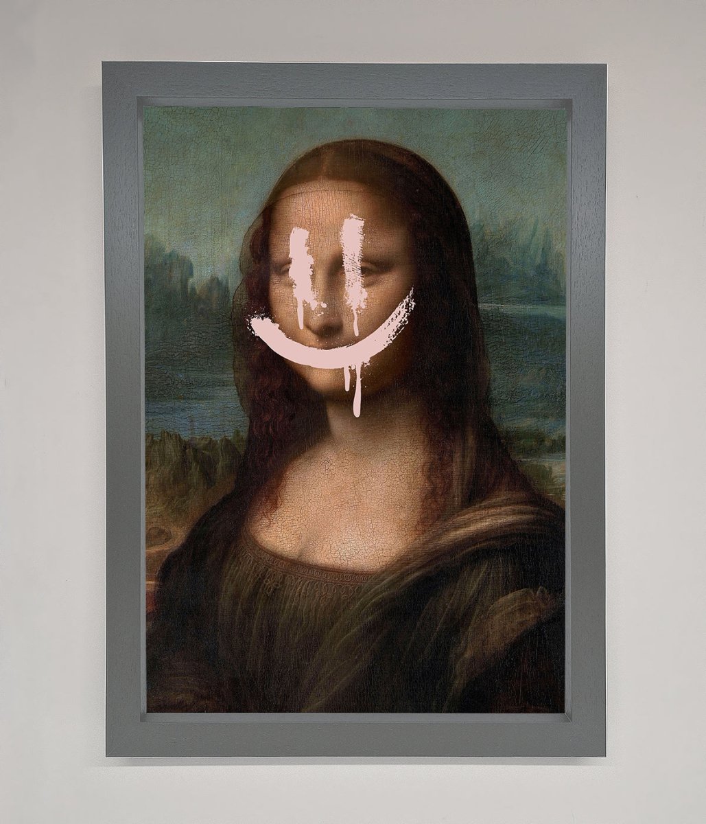 Smiley Mona Framed Poster - Zestio