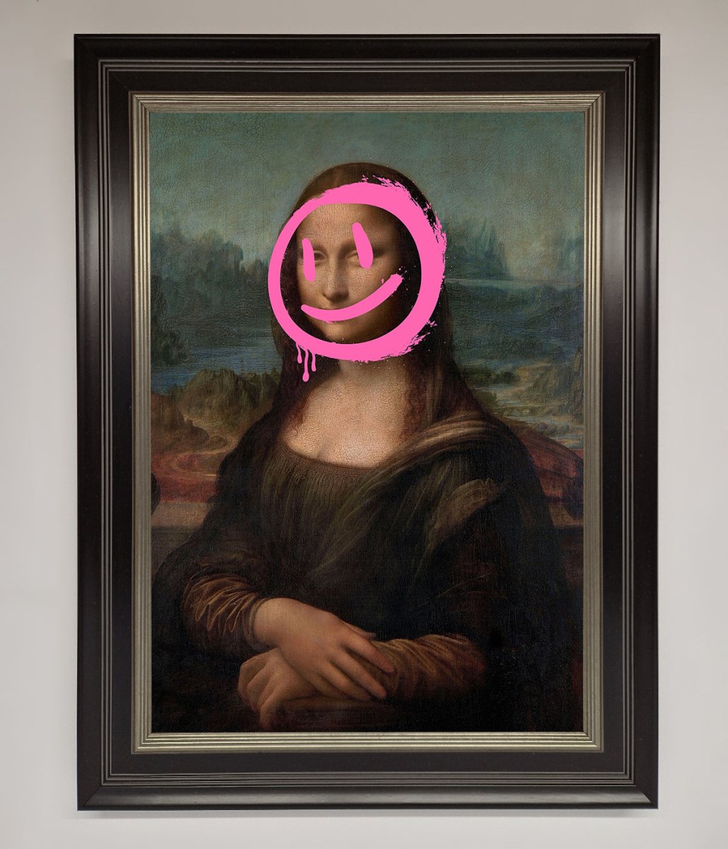 Smiley Mona Lisa Framed Print - Zestio