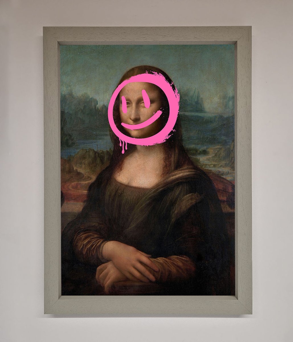 Smiley Mona Lisa Framed Print - Zestio