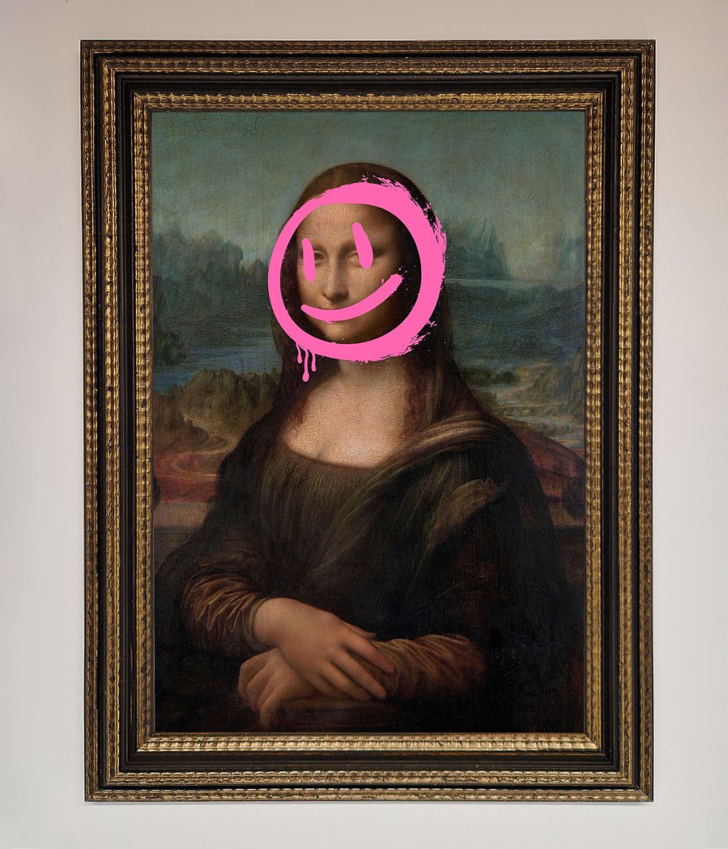 Smiley Mona Lisa Framed Print - Zestio