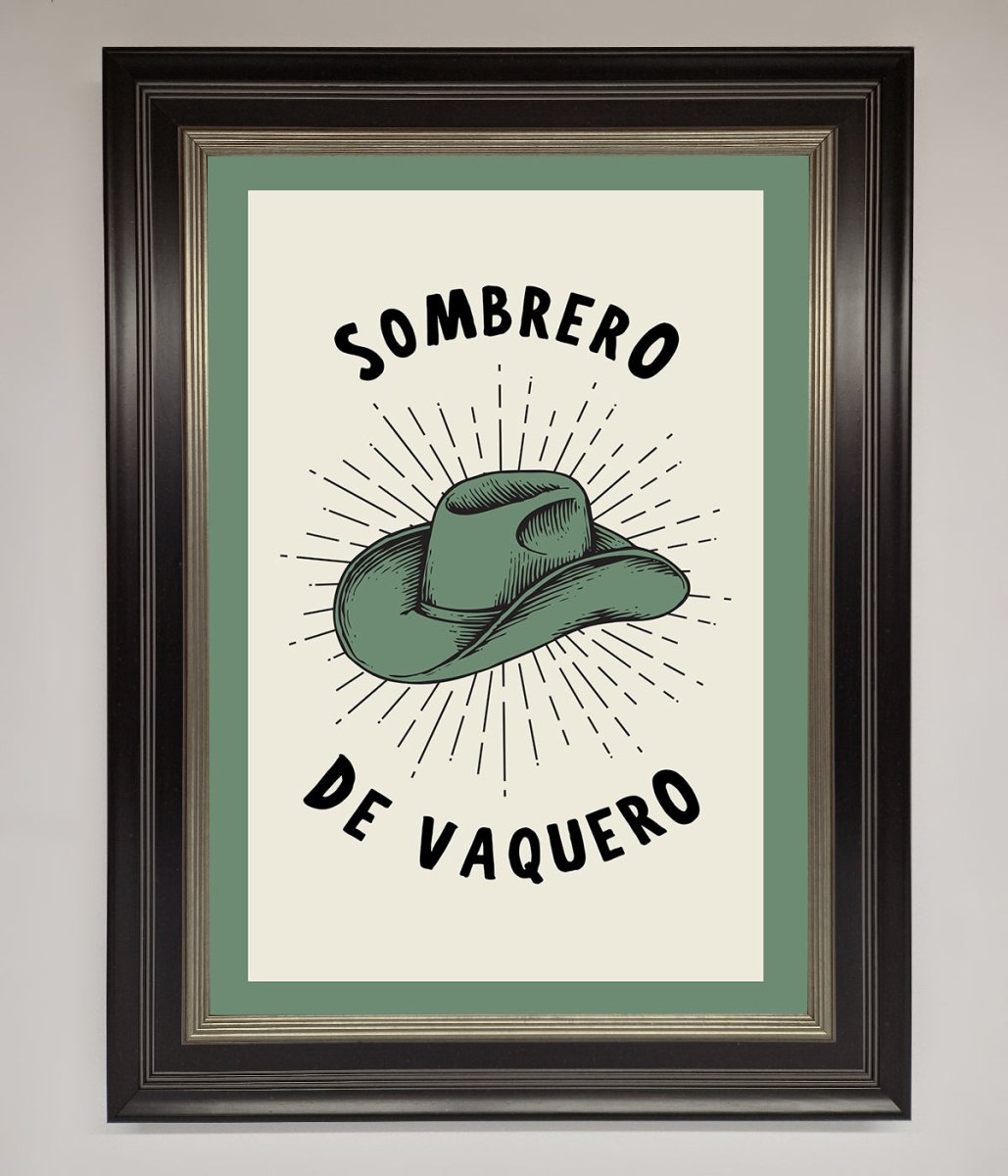 Sombrero De Vaquero Framed Wall Art - Zestio