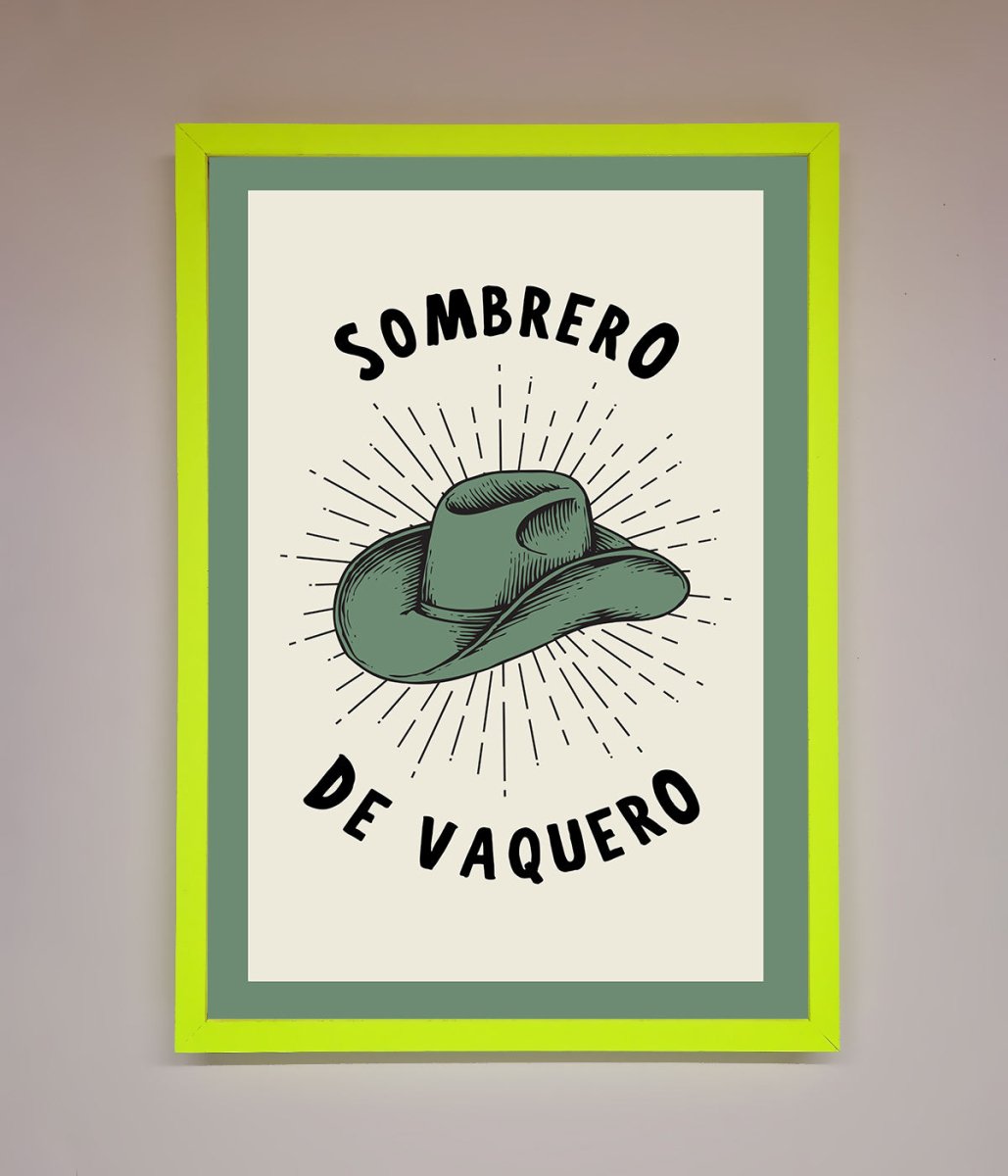Sombrero De Vaquero Framed Wall Art - Zestio