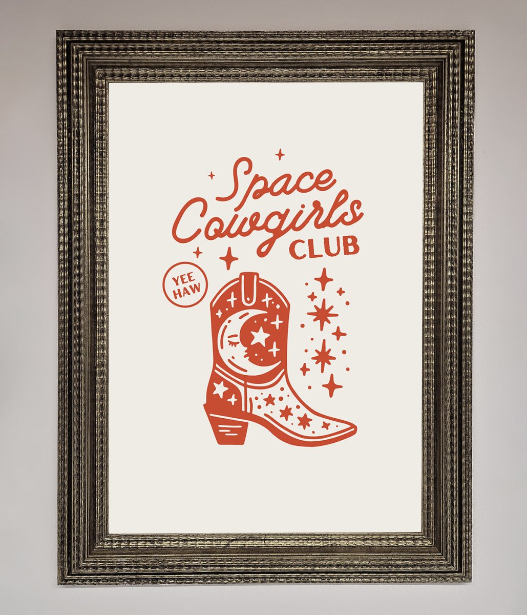 Space Cowgirls Club Framed Wall Art - Zestio