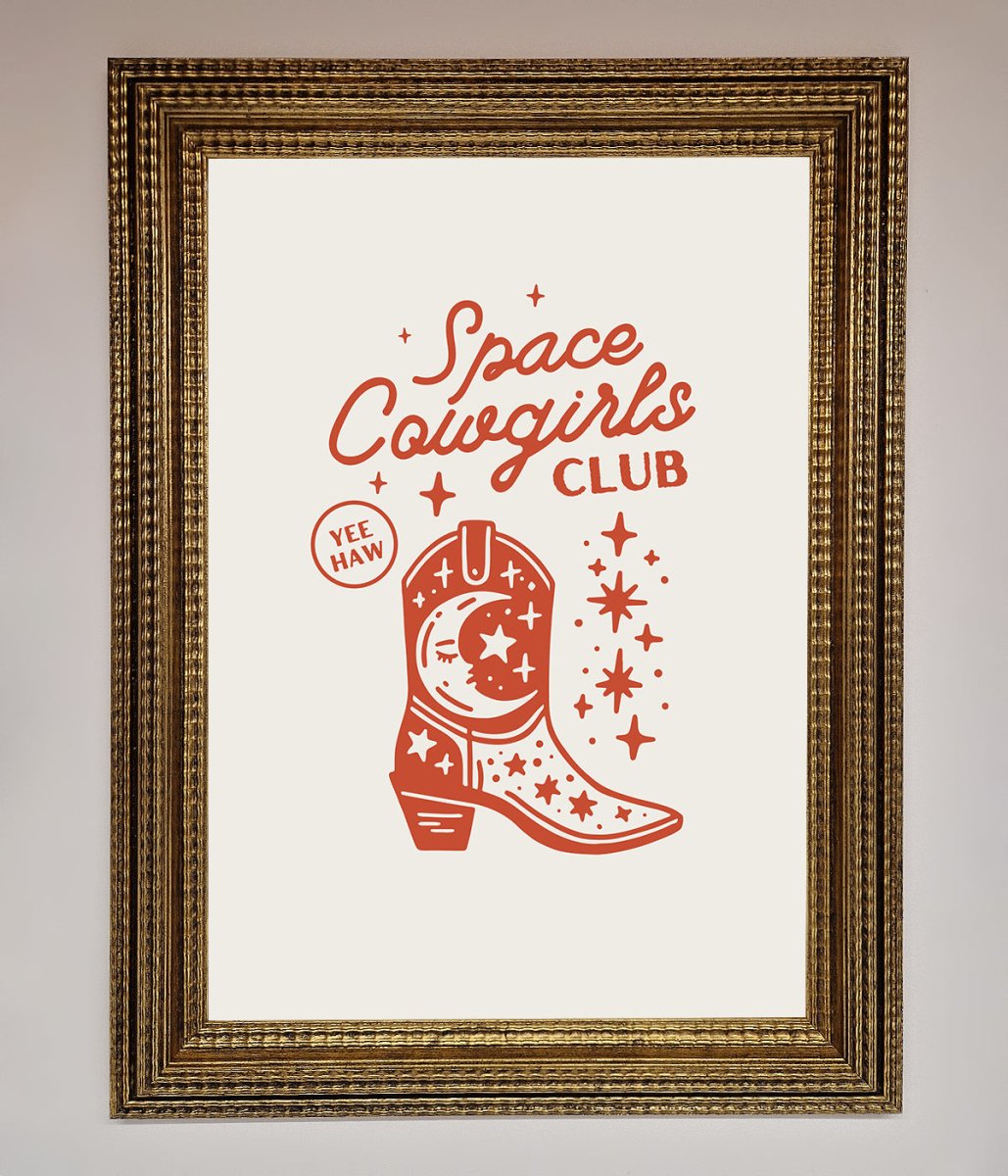 Space Cowgirls Club Framed Wall Art - Zestio