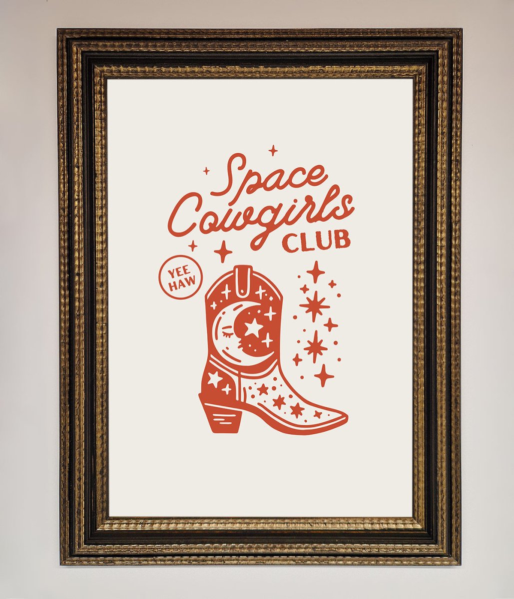 Space Cowgirls Club Framed Wall Art - Zestio