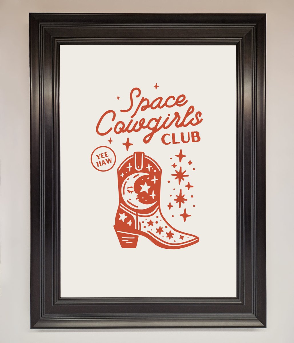 Space Cowgirls Club Framed Wall Art - Zestio