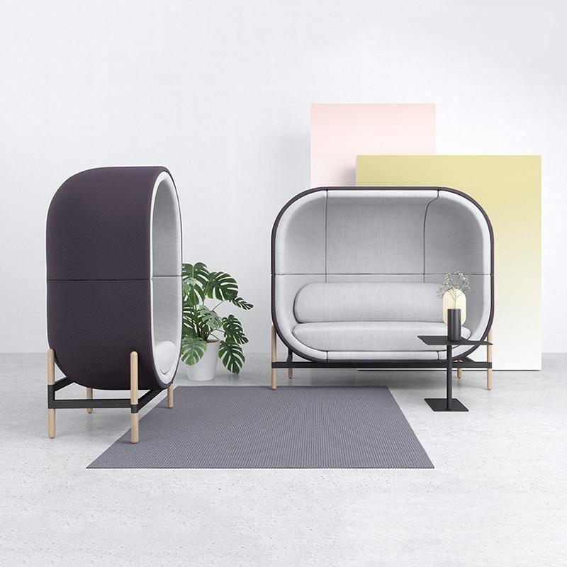 Space Egg Shape Two Seater Sofa, Single Seater