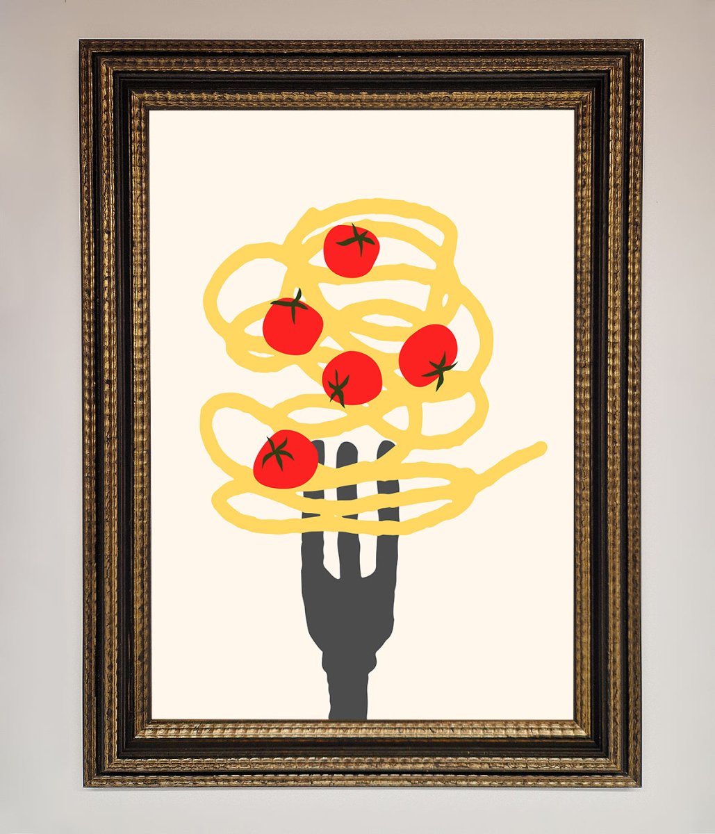 Spaghetti Folk Framed Print - Zestio
