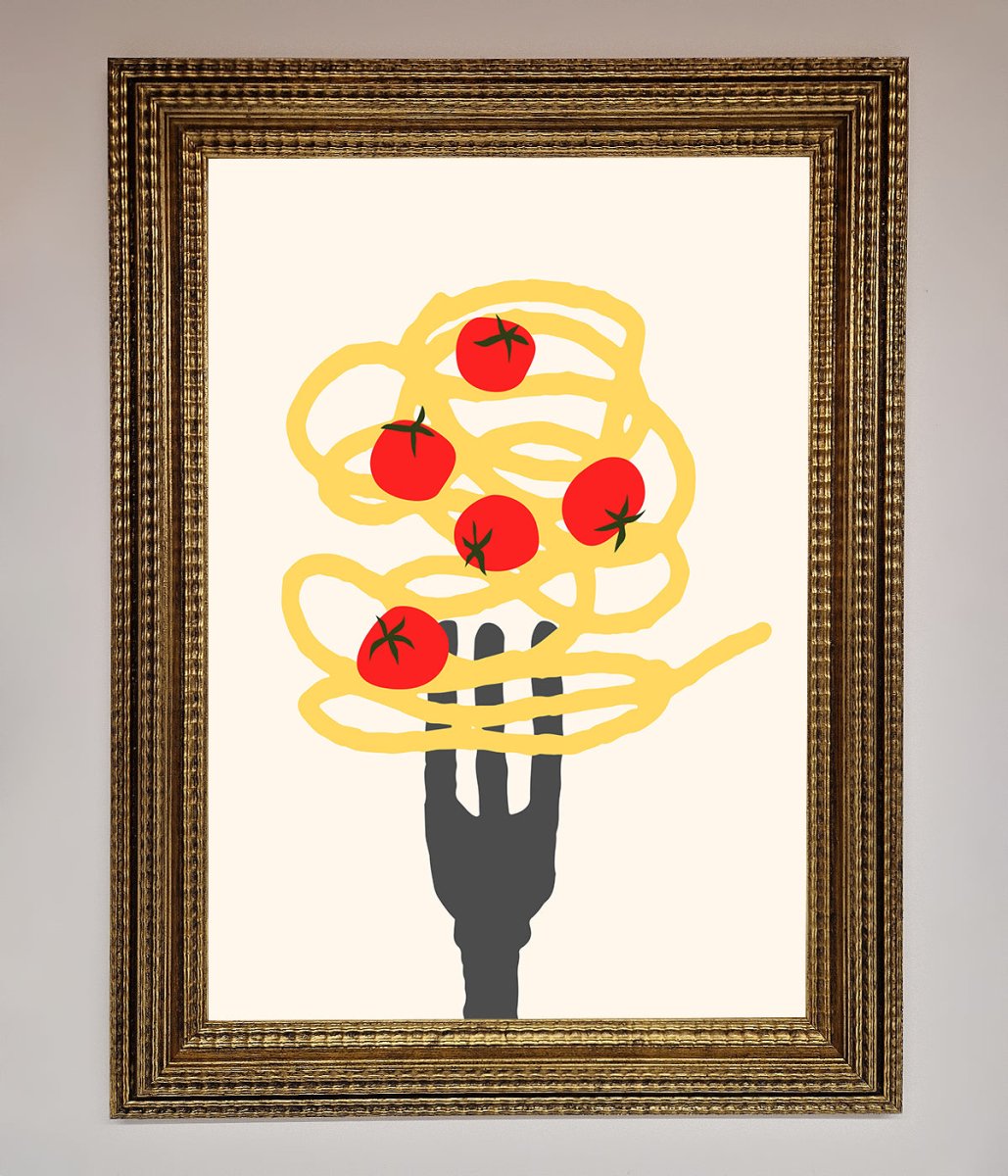 Spaghetti Folk Framed Print - Zestio