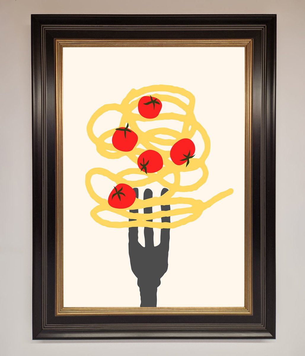 Spaghetti Folk Framed Print - Zestio