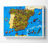 Spanish Map Canvas Wall Art - Zestio
