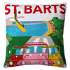 St. Barts Needlepoint Pillow – Tropical Island Design