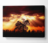 Stunning Cloud Sunrays Over The Morning Tree Canvas Wall Art - Zestio