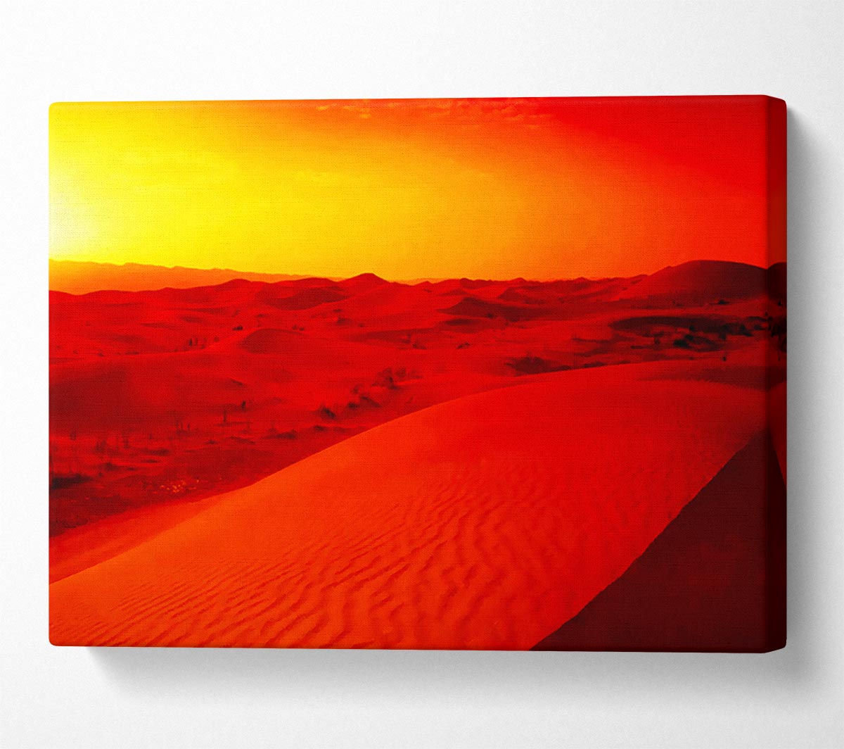 Stunning Orange Sun Blaze Ocean Canvas Wall Art - Zestio