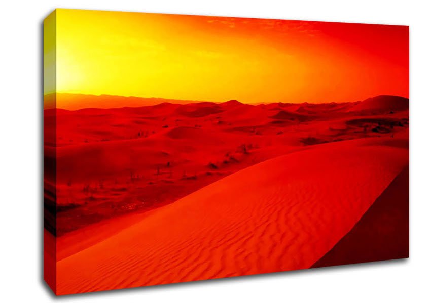 Stunning Orange Sun Blaze Ocean Canvas Wall Art - Zestio