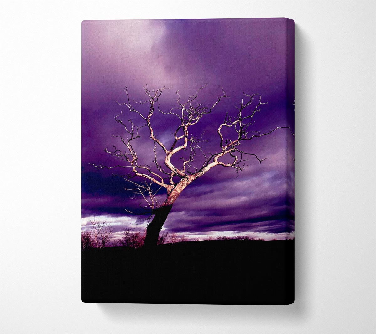 Stunning Purple Night Tree Canvas Wall Art - Zestio
