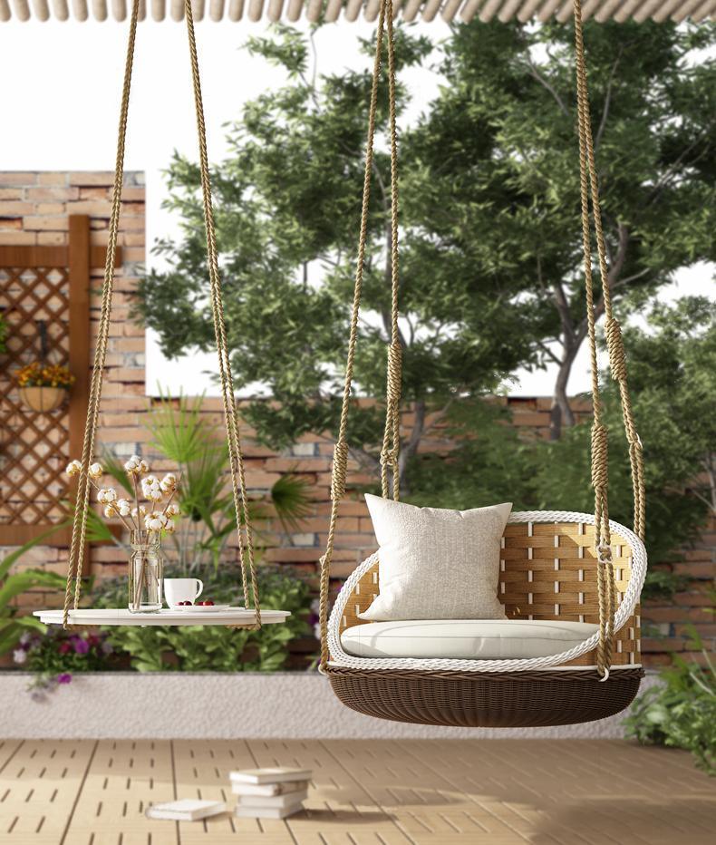 SU121 Swing Hanging Armchair, Outdoor Furniture, Rattan