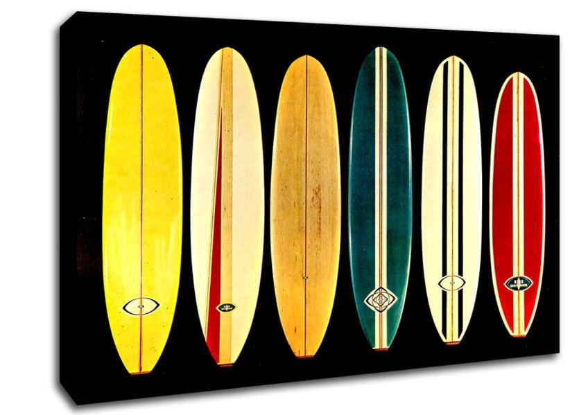 Surfboards At The Ready Canvas Wall Art - Zestio