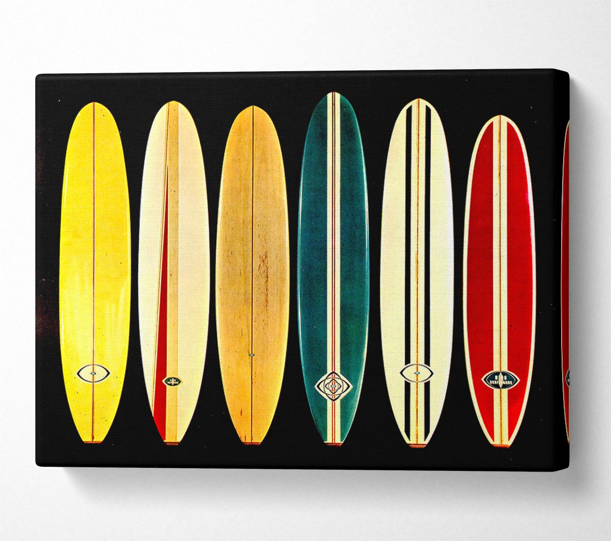 Surfboards At The Ready Canvas Wall Art - Zestio