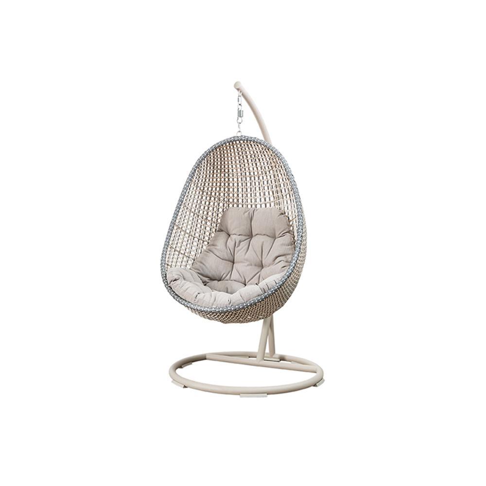 Sutton Garden Rattan Hanging Egg Chair with Stand, Indoor/ Outdoor Furniture