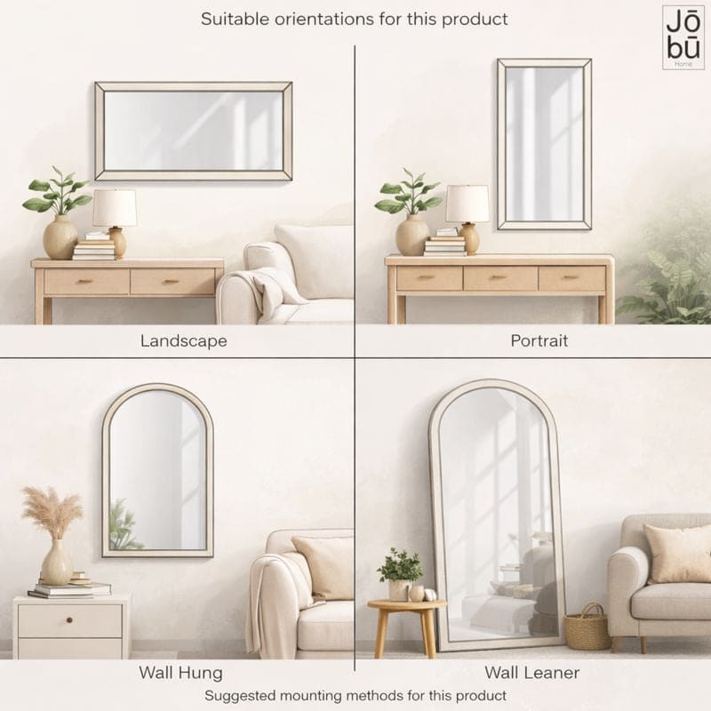 Takara - Black Metal Rectangle Mirror - 70cm x 50cm - Zestio