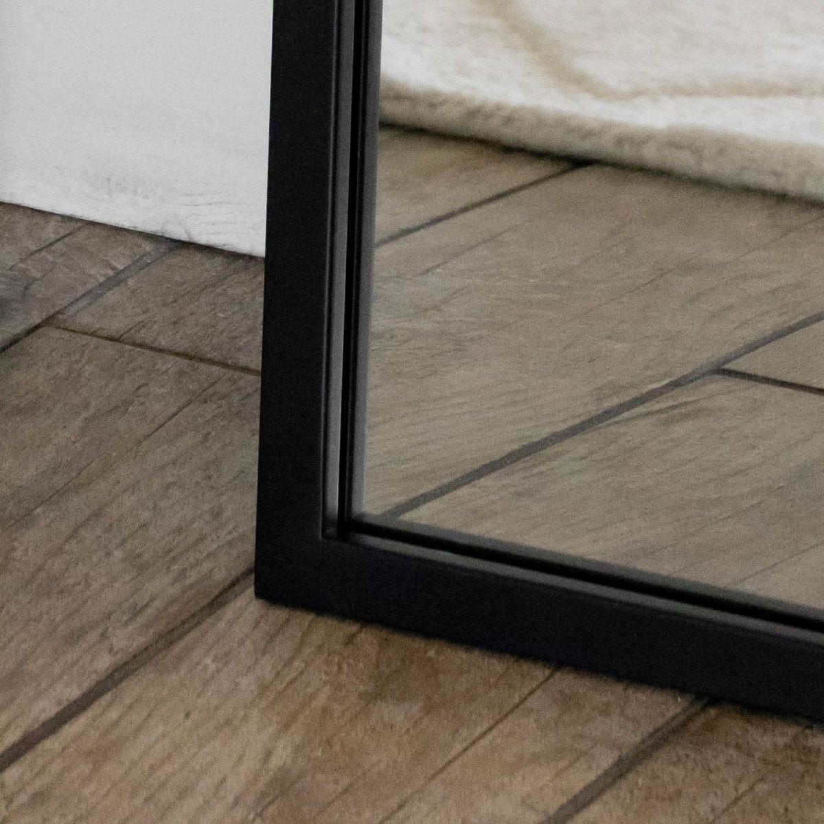 Takara - Full Length Black Metal Rectangle Mirror - 180cm x 60cm - Zestio