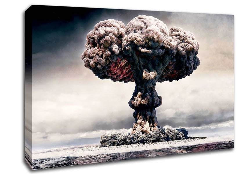 The Atom Bomb Blast Canvas Wall Art - Zestio