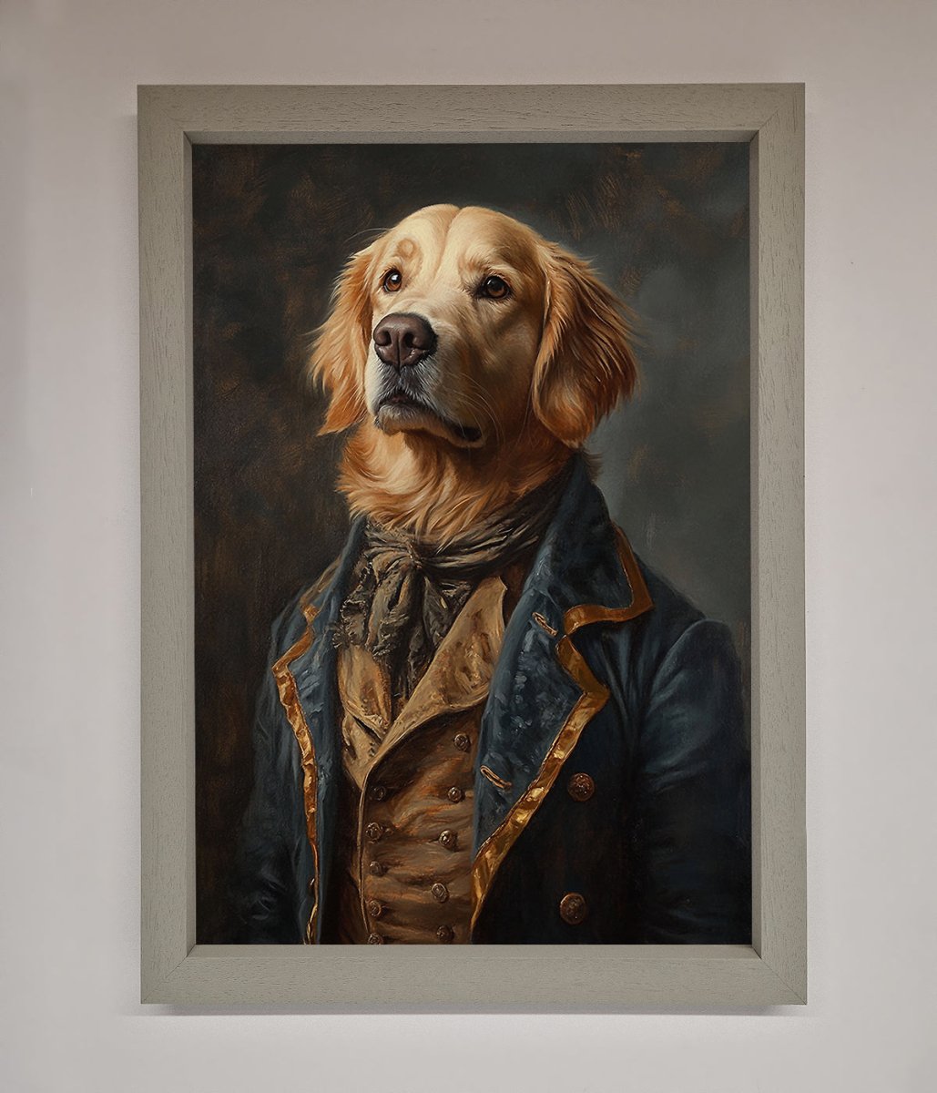 The Renaissance Golden Retiever Framed Wall Art - Zestio