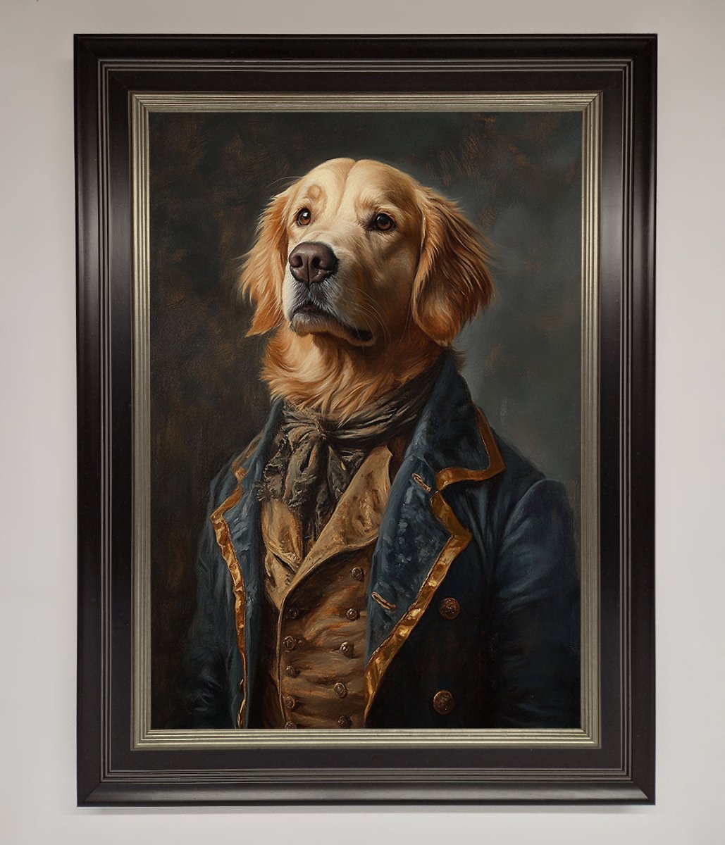 The Renaissance Golden Retiever Framed Wall Art - Zestio