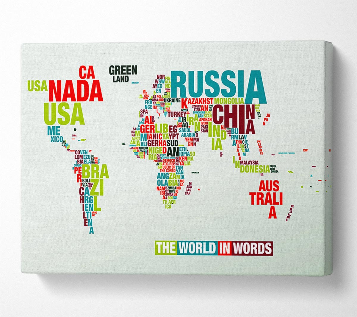 The World In A Map Canvas Wall Art - Zestio