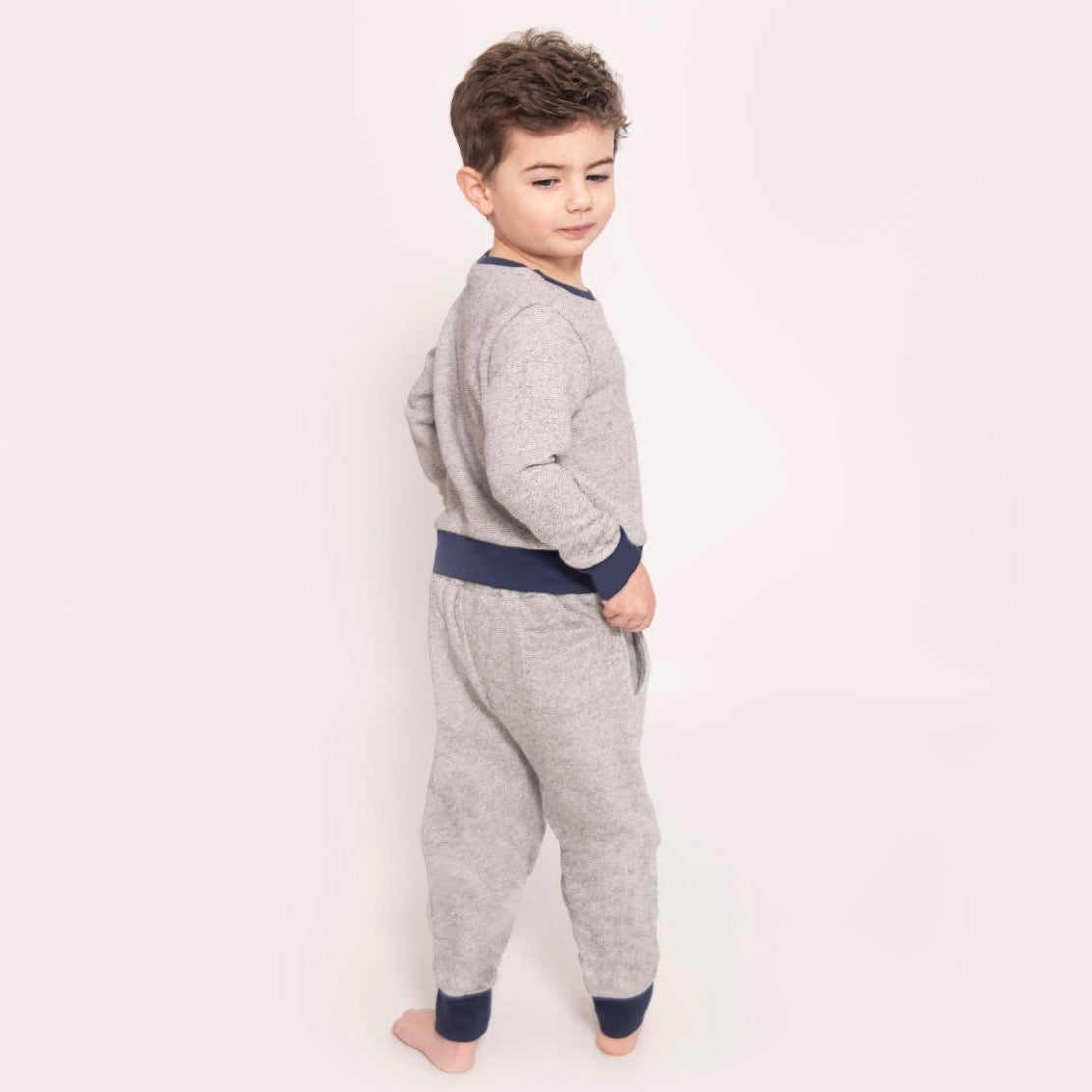 Boys Grey Jersey Lounge Set