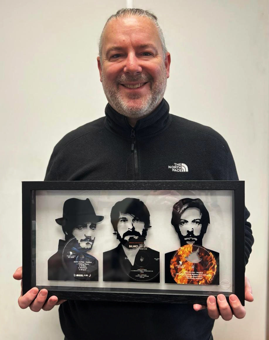 Biffy Clyro - Simon Neil, James and Ben Johnston - Original Framed Vinyl Record Art
