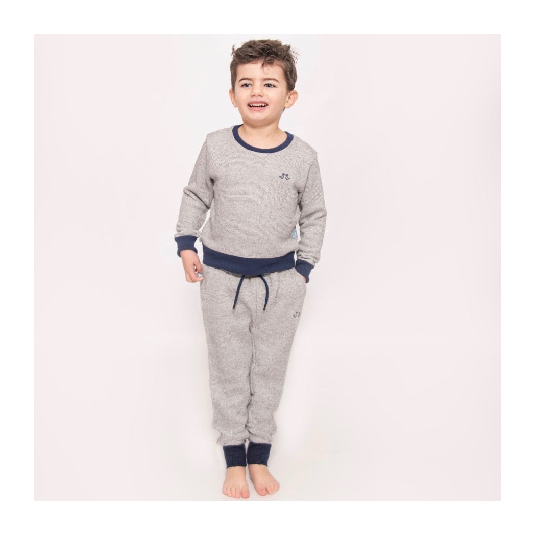 Boys Grey Jersey Lounge Set