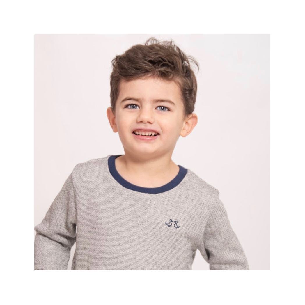 Boys Grey Jersey Lounge Set