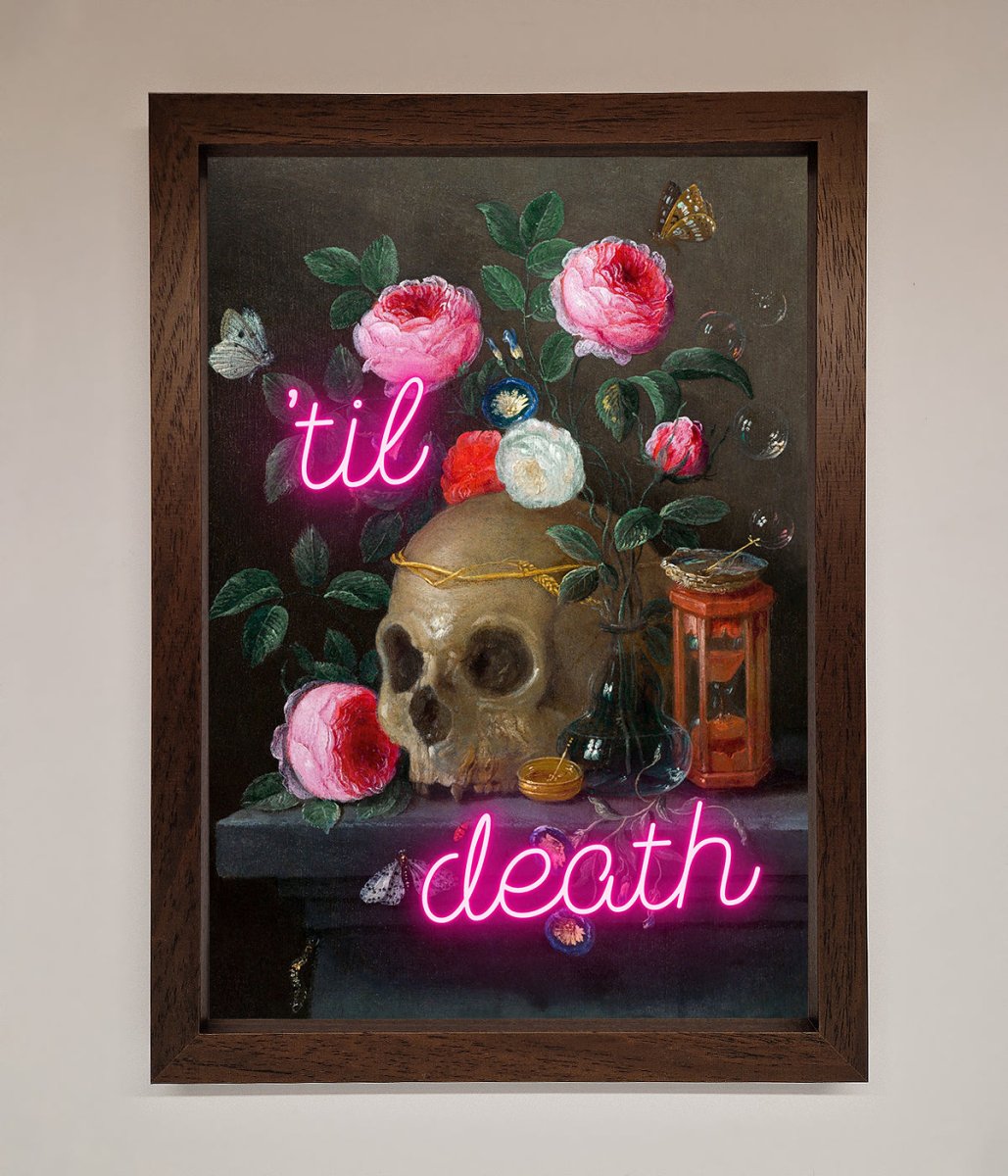Til Death Skull Framed Wall Art - Zestio