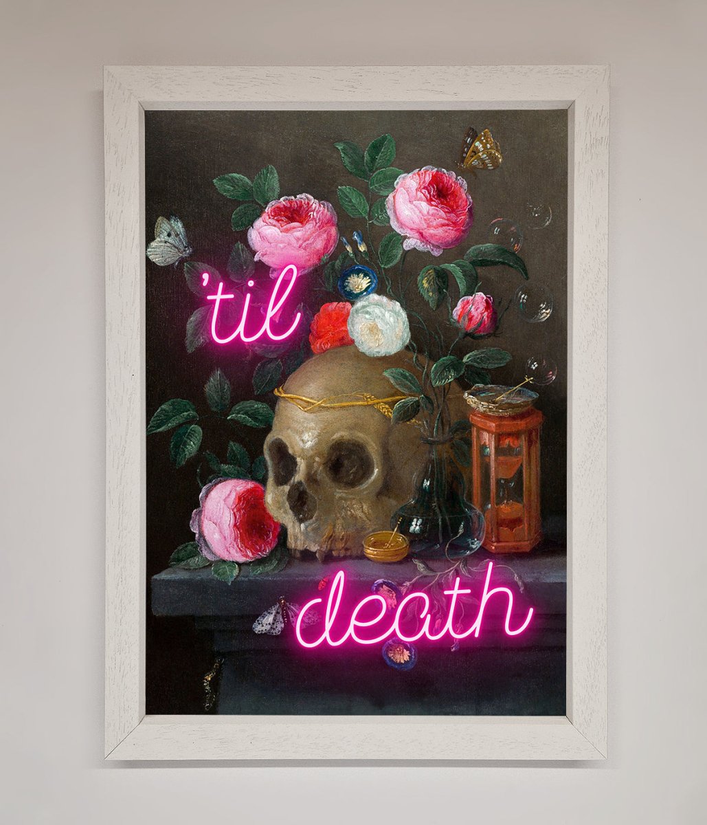Til Death Skull Framed Wall Art - Zestio