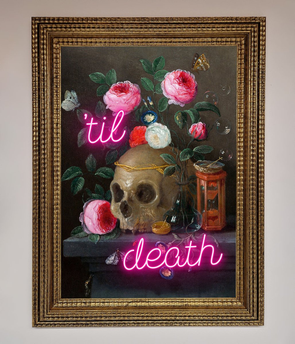 Til Death Skull Framed Wall Art - Zestio