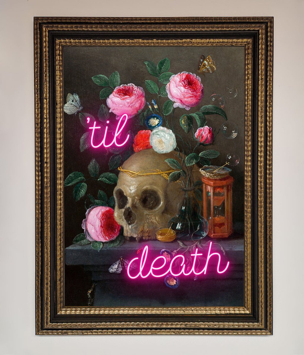 Til Death Skull Framed Wall Art - Zestio