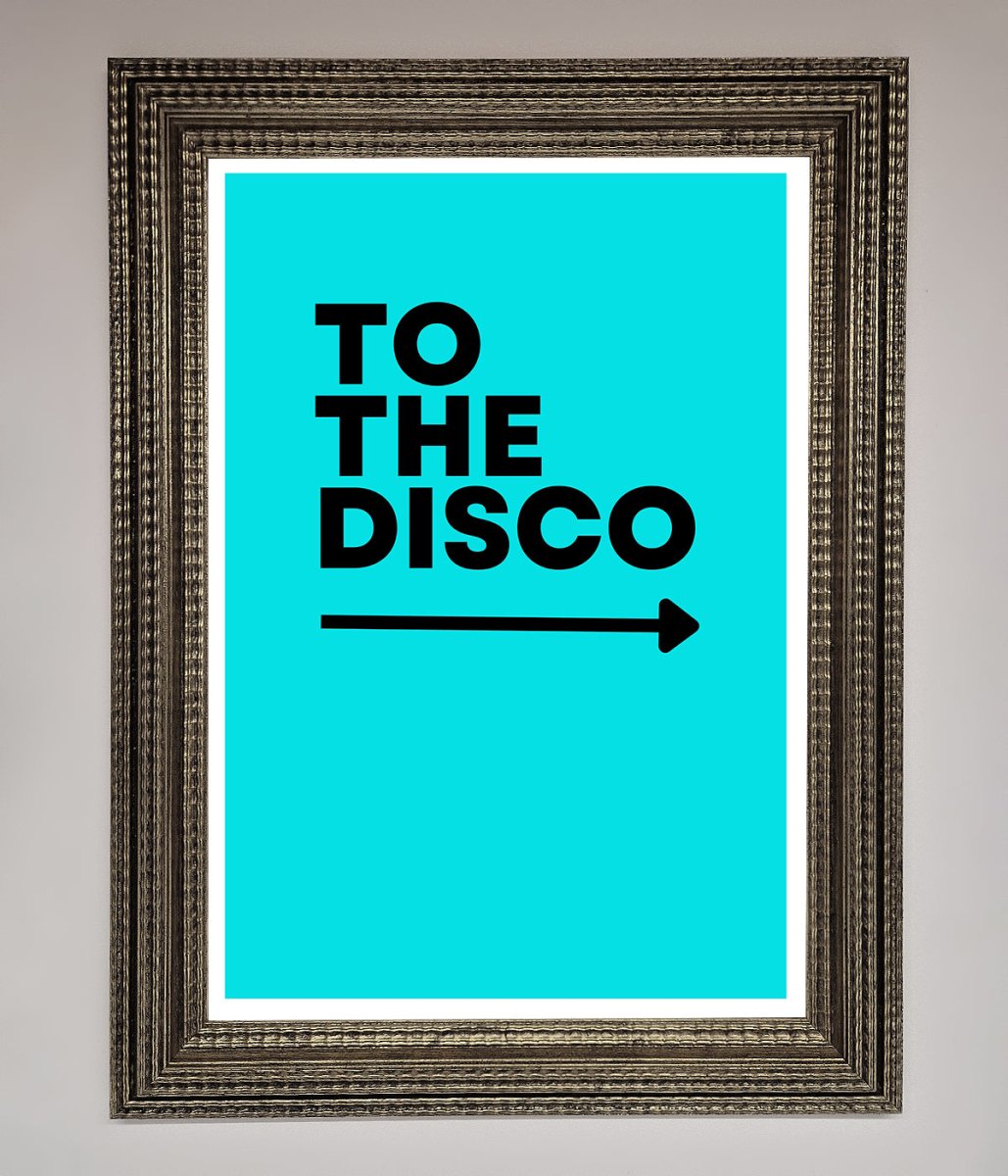 To The Disco Blue Framed Poster - Zestio
