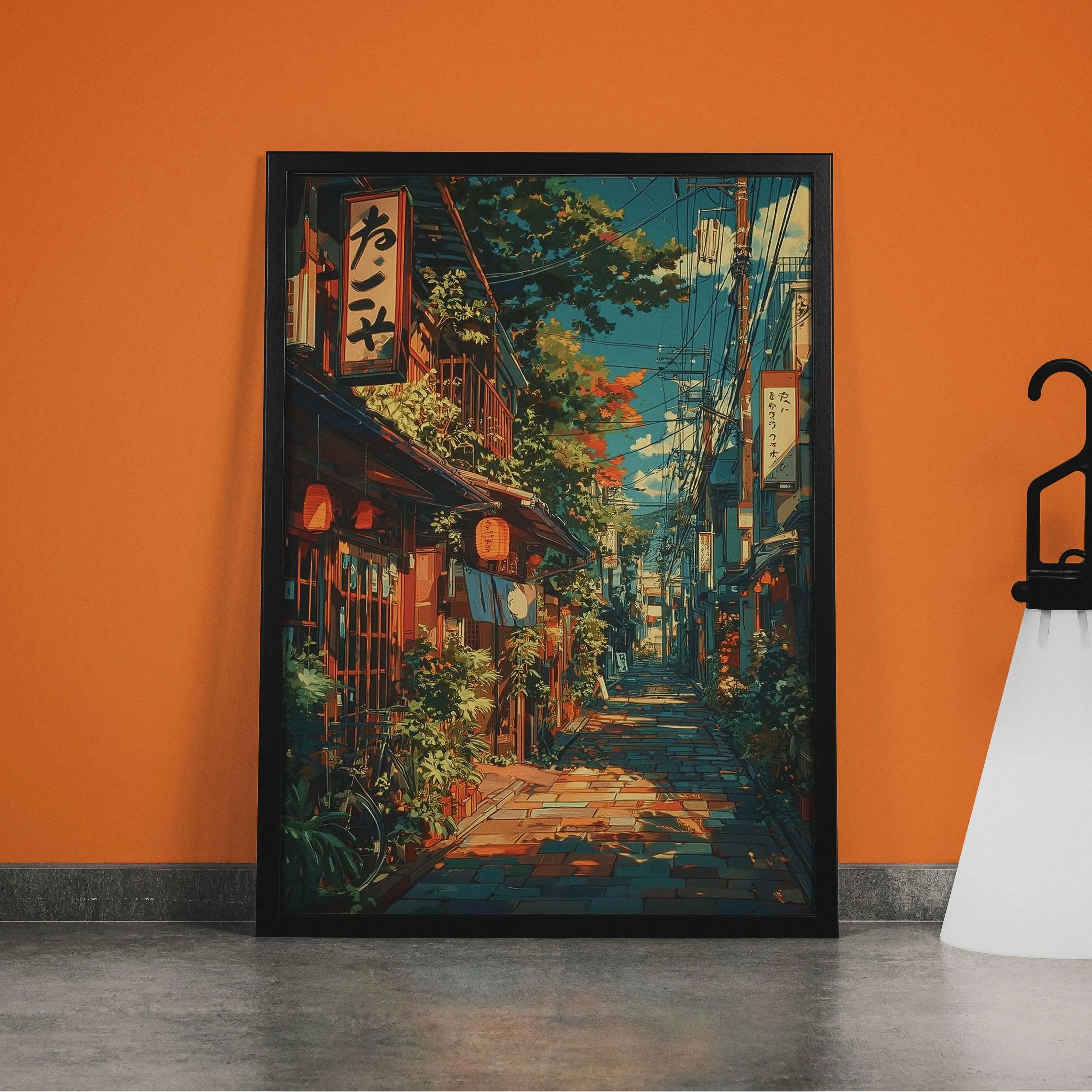 Tokyo City Street View Wall Poster – Modern Night Scene Art Print | DArtano