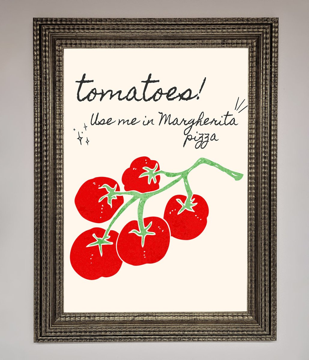 Tomatoes For Pizza Framed Poster - Zestio